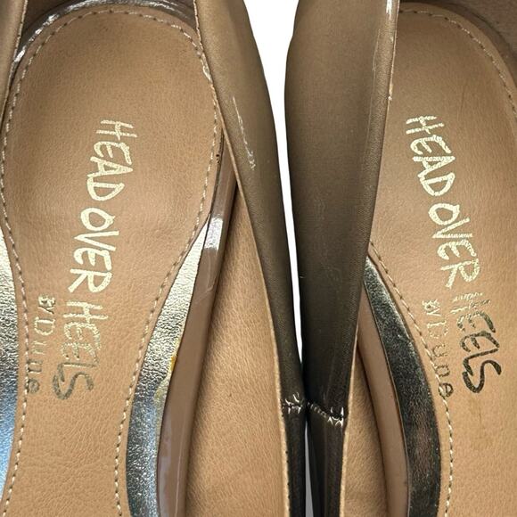 Head Over Heels by Dune Alexxaa Two Tone High Heel Pump Size 6 Vegan Career - Picture 6 of 8